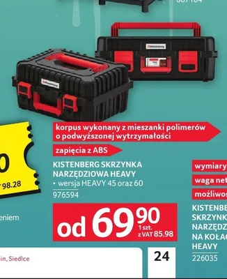 Skrzynka narzędziowa Kistenberg Heavy promocja w Selgros