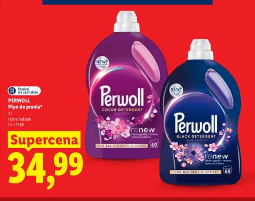 Płyn do prania Perwoll Black Dark Bloom promocja w Lidl