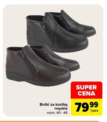 Botki za kostkę męskie promocja w Carrefour