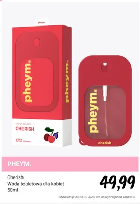 Woda toaletowa dla kobiet PHEYM. Cherish 50ml promocja w Rossmann