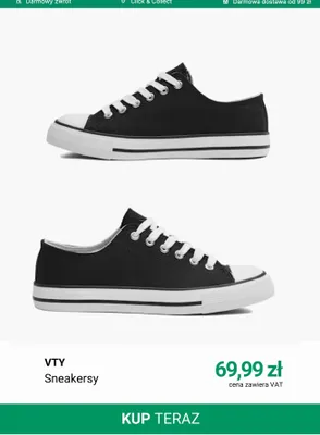 Sneakersy VTY promocja w Deichmann