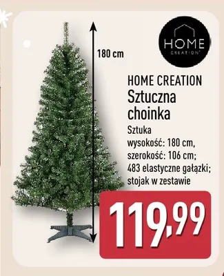 Sztuczna choinka Home Creation promocja w Aldi