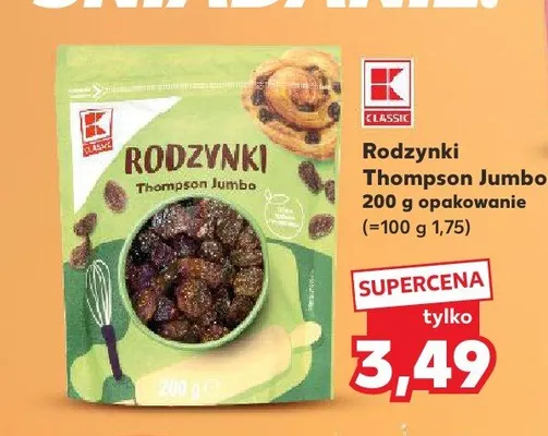 Rodzynki Thompson Jumbo K-Classic promocja w Kaufland