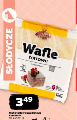 Wafle tortowe kwadratowe promocja w Netto