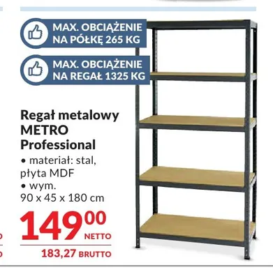 Regał metalowy Metro Professional promocja w Makro