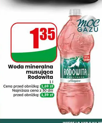Woda mineralna musująca Rodowita promocja w Dino