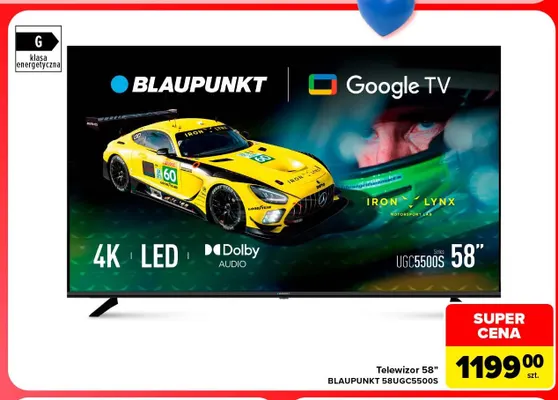 Telewizor 58" Blaupunkt 58UGC5500S promocja w Carrefour Market