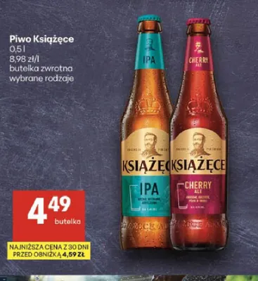 Piwo Książęce Cherry Ale promocja w Delikatesy Centrum