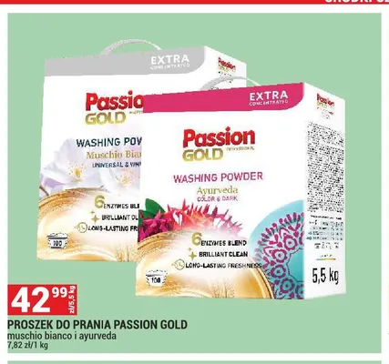 Proszek do prania Passion Gold Muschio Bianco promocja w Merkury Market