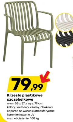 Krzesło plastikowe szczebełkowe promocja w Bricomarche