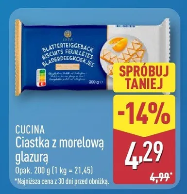 Ciастka z morelową glazurą promocja w Aldi
