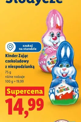 Zając czekoladowy z niespodzianką promocja w Lidl