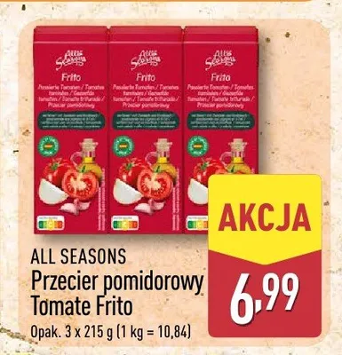 Przecier pomidorowy Tomate Frito All Seasons 3-pak 215g promocja w Aldi