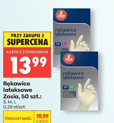 Rękawice lateksowe Zosia promocja w Biedronka