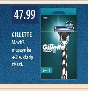 Maszynka Mach3 + 2 wkłady GILLETTE promocja w Drogerie Laboo