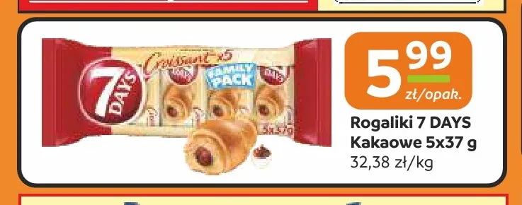 Rogaliki kakaowe 5-pak 7 Days promocja w Społem Częstochowa