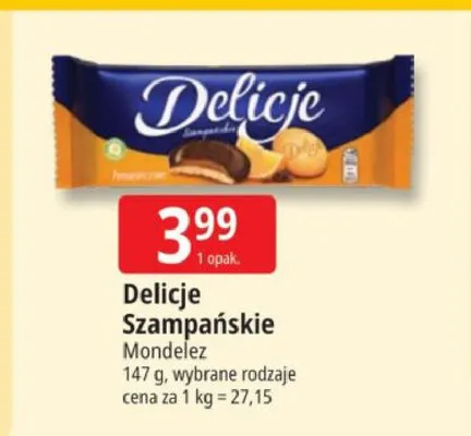 Ciastka Delicje Szampańskie promocja w Leclerc