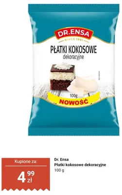 Płatki kokosowe dekoracyjne Dr. Ensa promocja w Dino
