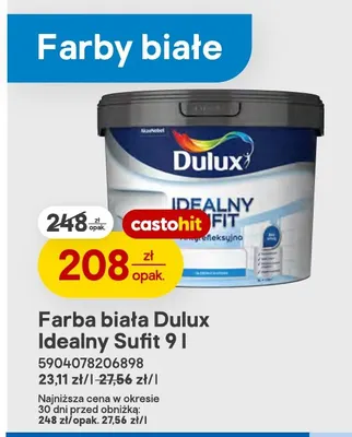 Farba biała Dulux Idealny Sufit promocja w Castorama