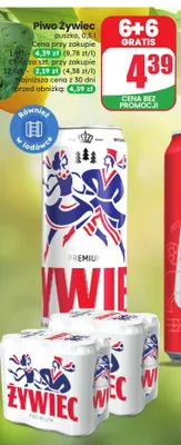 Piwo Żywiec Premium puszka promocja w Dino