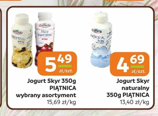 Jogurt Skyr pitny naturalny Piątnica promocja w Społem Częstochowa