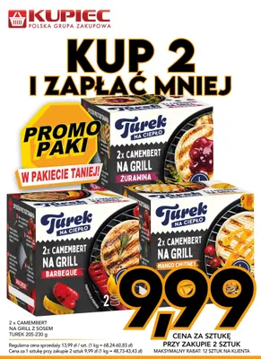 Ser Camembert na grill z sosem żurawina Turek 2-pak promocja w Kupiec