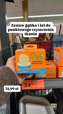 Zestaw gąbka i żel do punktowego czyszczenia tkanin promocja w Biedronka