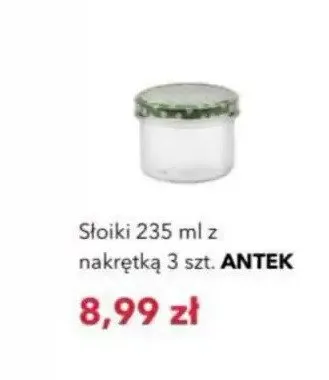 Słoiki z nakrętką Antek 3-pak 235 ml promocja w Nela
