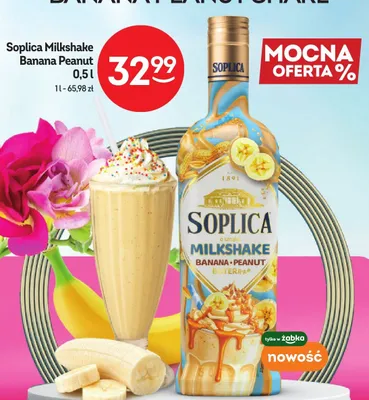 Likier Soplica Milkshake Banana Peanut promocja w Żabka