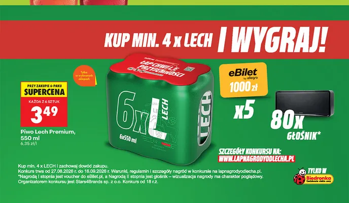 Piwo Lech Premium promocja w Biedronka