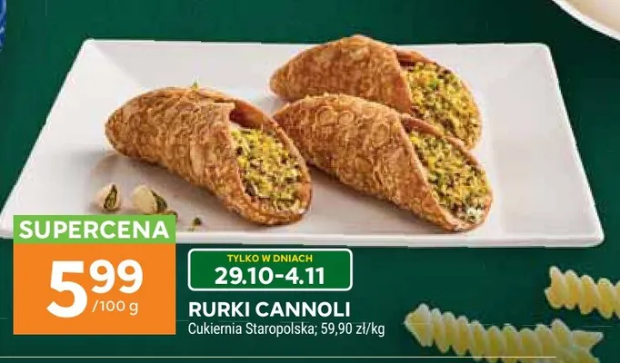 Rurki cannoli Cukiernia Staropolska promocja w Stokrotka