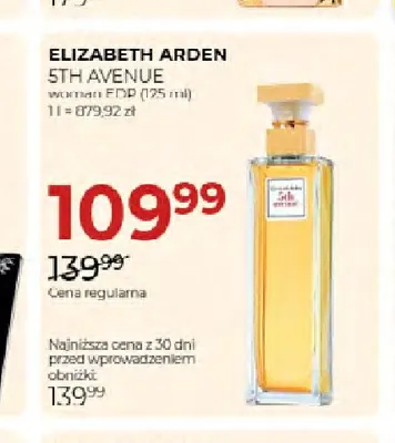 Woda perfumowana Elizabeth Arden 5th Avenue promocja w Drogerie Jawa