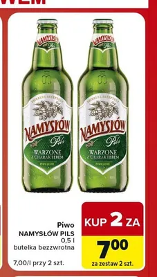 Piwo Namysłów Pils promocja w Carrefour Market