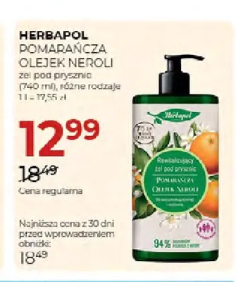 Żel pod prysznic Herbapol Pomarańcza Olejek Neroli promocja w Drogerie Jawa