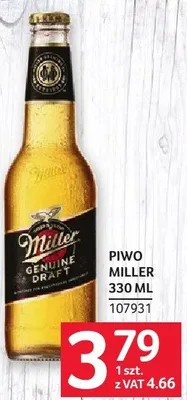 Piwo Miller 330ML promocja w Selgros