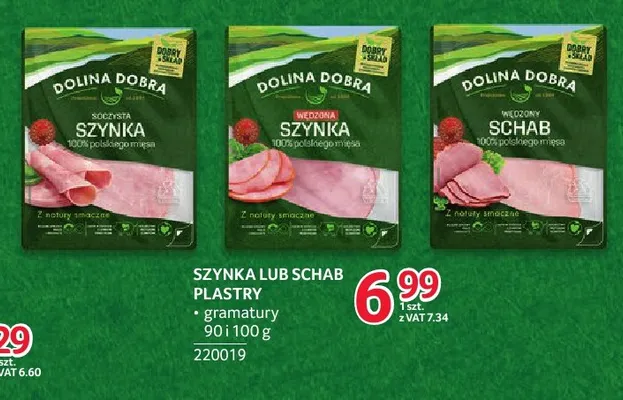Szynka wędzona plastry Dolina Dobra promocja w Selgros