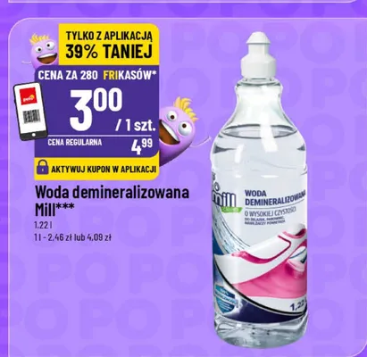 Woda demineralizowana Mill promocja w POLOmarket