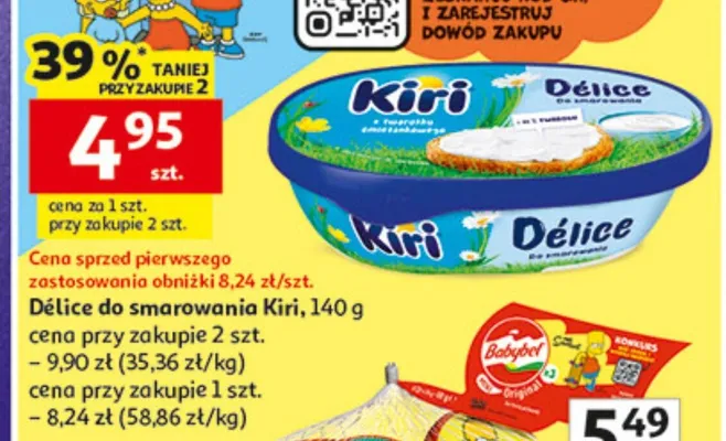 Délice do smarowania Kiri promocja w Auchan