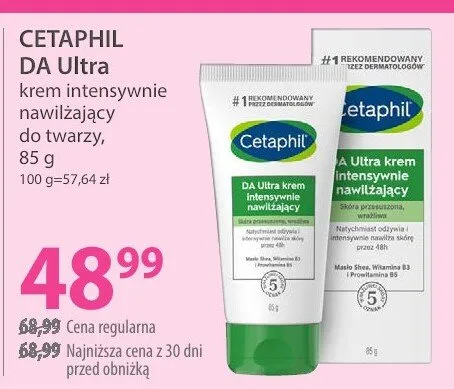 Krem intensywnie nawilżający do twarzy DA Ultra promocja w Hebe