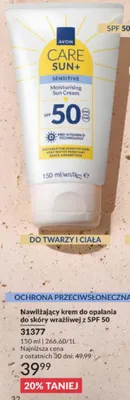 Nawilżający krem do opalania do skóry wrażliwej z SPF 50 AVON promocja w AVON