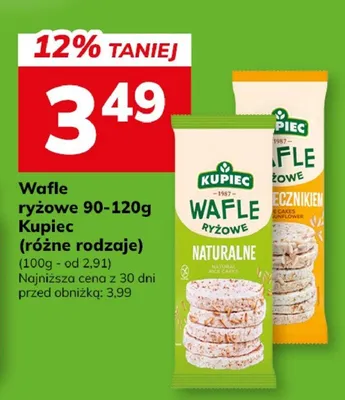 Wafle ryżowe Kupiec różne rodzaje promocja w Hitpol