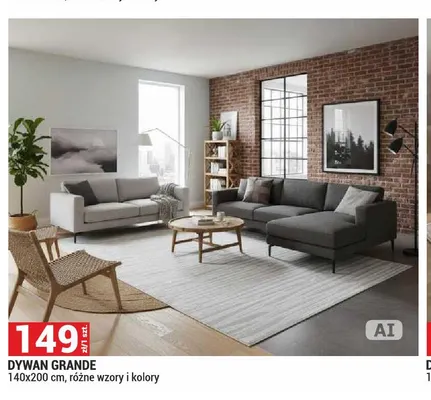 Dywan Grande 140x200 cm promocja w Merkury Market