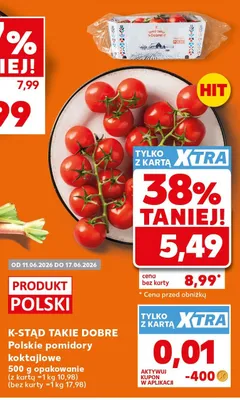 Pomidory koktajlowe K-Stąd takie Dobre! promocja w Kaufland
