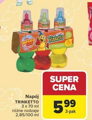 Napój TRINKETTO 3-pak 70ml promocja w Carrefour