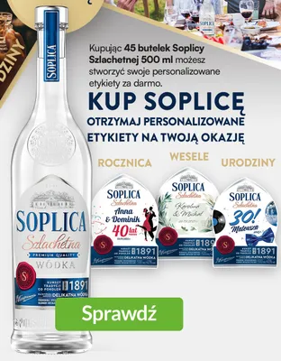 Wódka Soplica Szlachetna promocja w Makro