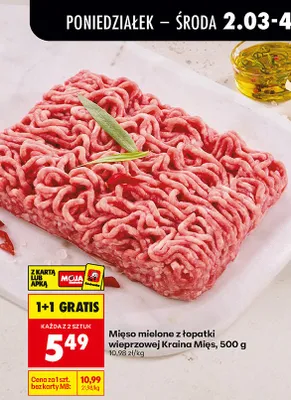 Mięso mielone z łopatki wieprzowej  promocja w Biedronka