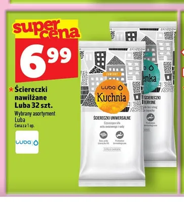 Ściereczki nawilżane Luba promocja w TOPAZ