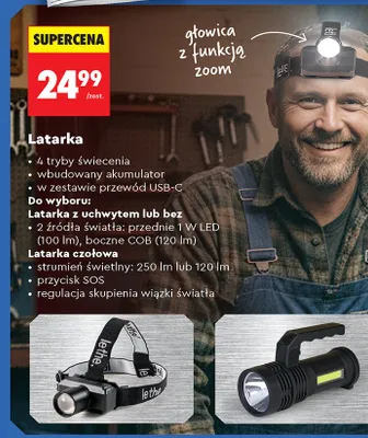 Latarka czołowa promocja w Biedronka