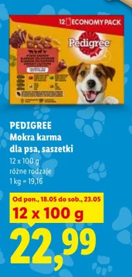 Mokra karma dla psa Pedigree 12-pak 100g promocja w Lidl
