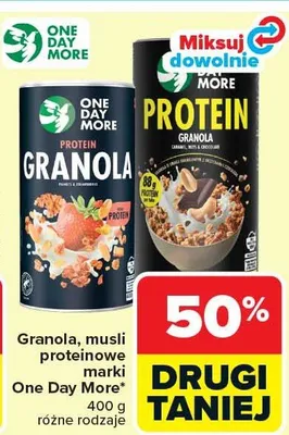 Granola, musli proteinowe różne rodzaje promocja w Carrefour